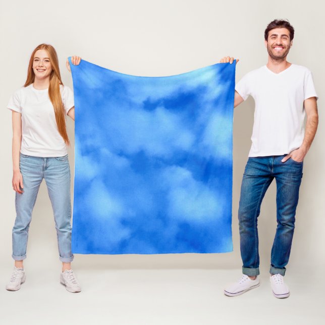 Sky Blue Sky, Fleece Blanket, Medium 50" x 60" (In Situ)