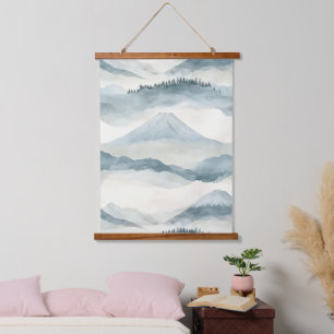 Sky Blue Snow Mountain Cloud Landscape Pattern Hanging Tapestry