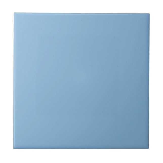 Sky Blue Solid Colour | #85b5da Ceramic Tile (Front)
