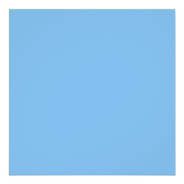 Sky Blue (solid colour) Aero  Photo Print (Front)