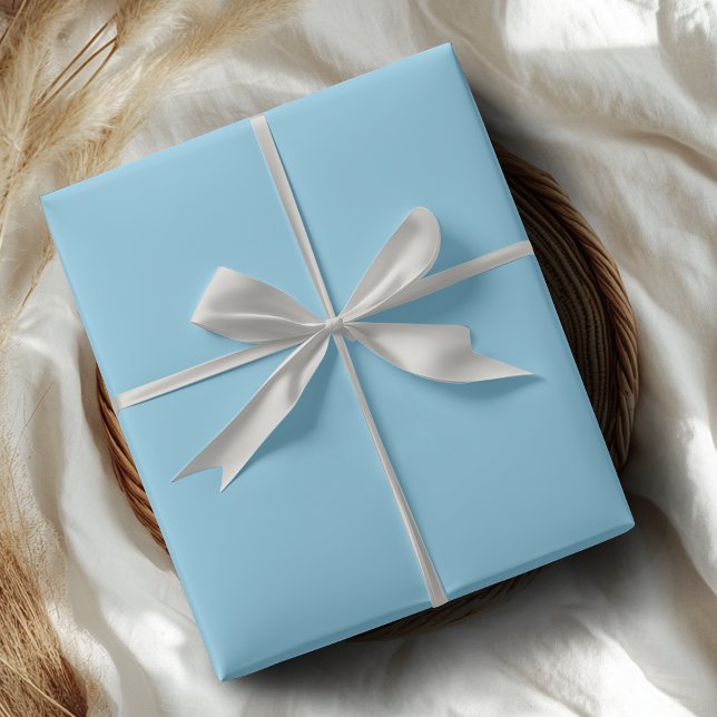 Sky Blue Solid Colour | Classic | Elegant Wrapping Paper (Creator Uploaded)