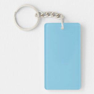 Sky Blue Solid Colour Key Ring
