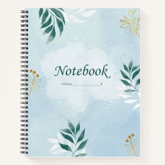 Sky-Blue Spiral Notebook