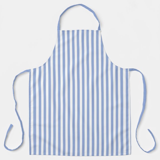Sky Blue Stripe Pattern Apron (Front)
