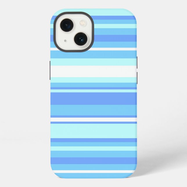Sky blue stripes Case-Mate iPhone case (Back)