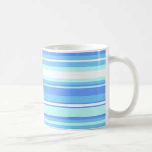 Sky blue stripes coffee mug