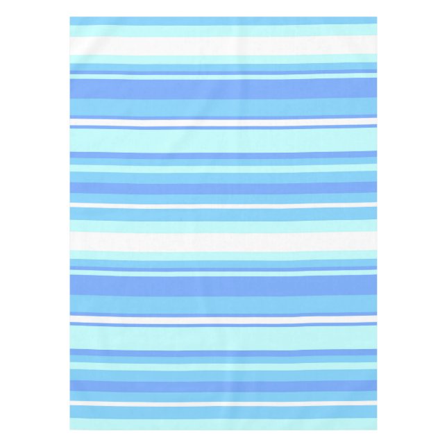 Sky blue stripes tablecloth (Front)