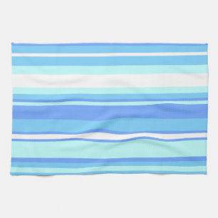 Sky blue stripes tea towel