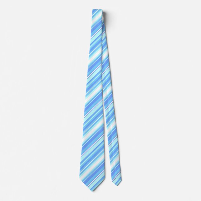 Sky blue stripes tie (Front)