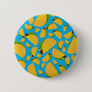 Sky blue tacos 6 cm round badge