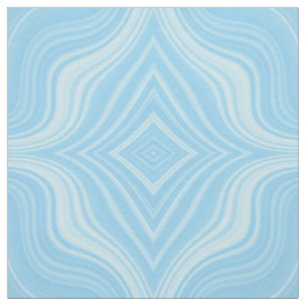 Sky Blue Wavy Rhombus Pattern Fabric