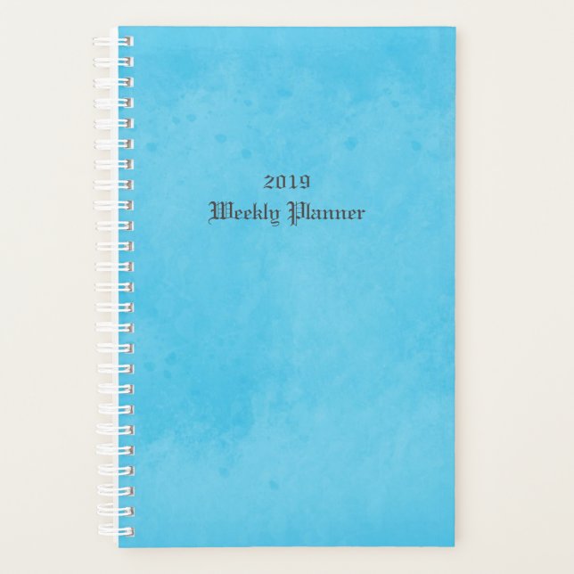 Sky Blue Weekly Planner (Front)