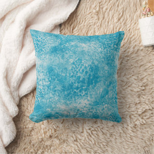 Sky Blue & White Coral Texture Cushion