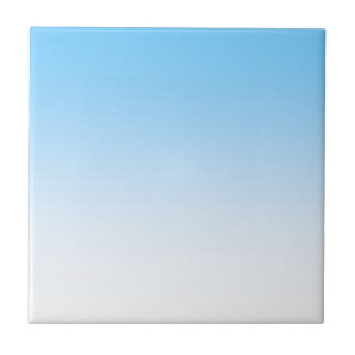 Sky Blue White Ombre Ceramic Tile