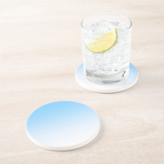 Sky Blue White Ombre Coaster (Side)