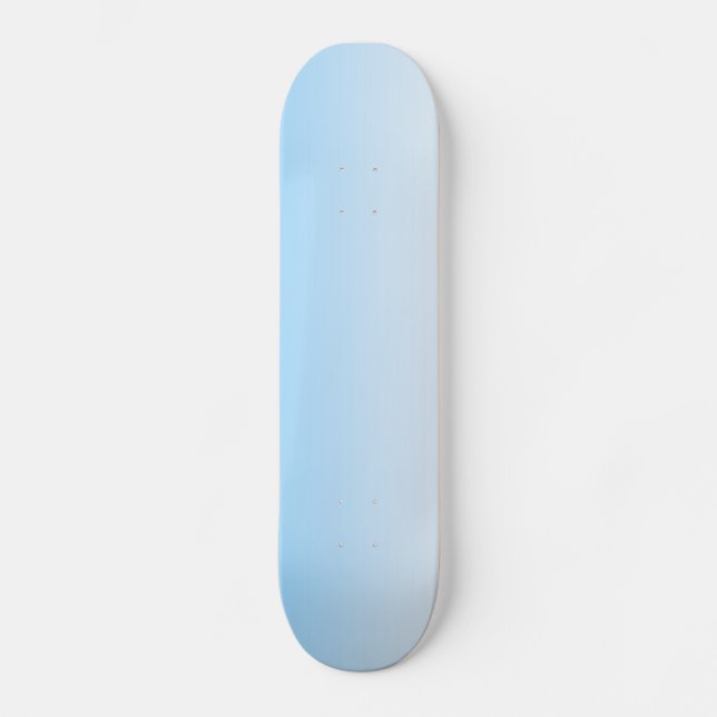 Sky Blue White Ombre Skateboard (Front)