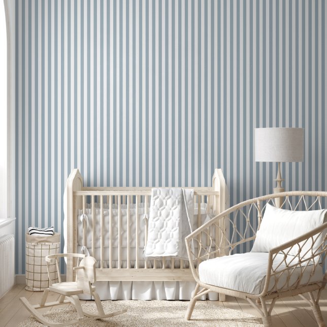 sky blue/white striped  wallpaper (Kids)