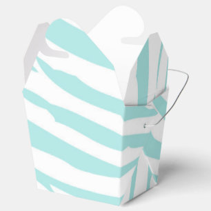 Sky Blue White Zebra Animal Favour Box