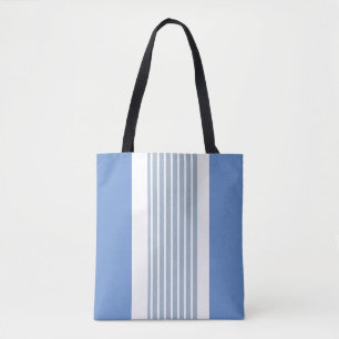 Sky Blue With Stripes Tote Bag