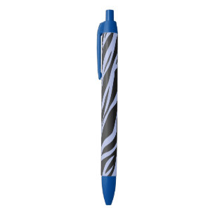 Sky Blue Zebra Striped Ink Pen