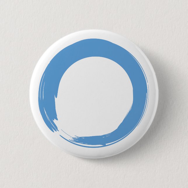 Sky Blue Zen Symbol 6 Cm Round Badge (Front)