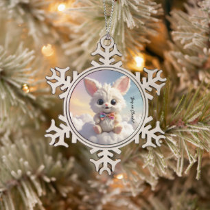 "Sky Buddy" Snowflake Pewter Christmas Ornament