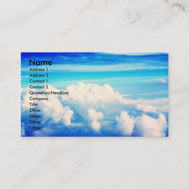 Sky Business Card (Front)