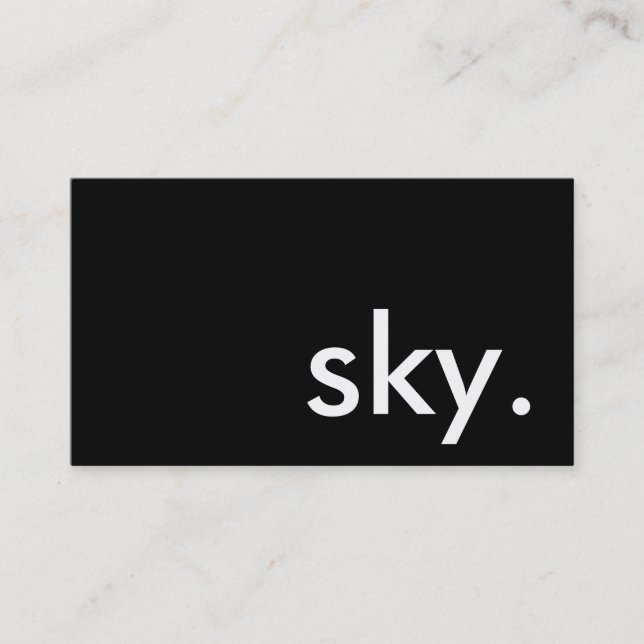 sky. business card (Front)