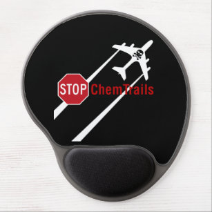 Sky Chemtrails Plane Spraying Death Skull Gel Mouse Pad