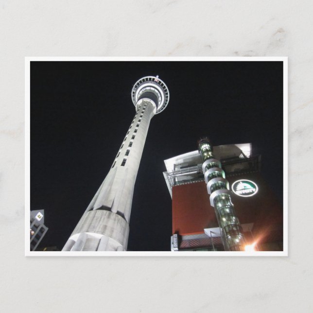 sky city tower auckland postcard (Front)