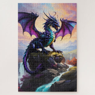 Sky cliff Sentinel: The Watchful Dragon Jigsaw Puzzle