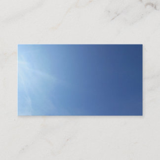 Sky Cloud Blue Plain Classic Nature Business Cards