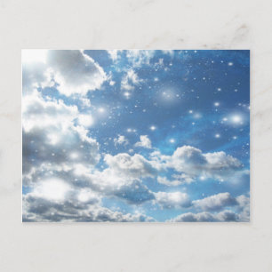 Sky Clouds Sparkles Postcard