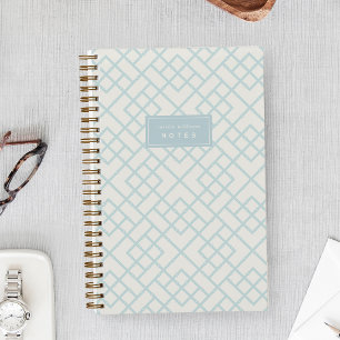 Sky   Coastal Bamboo Trellis Personalised Notebook