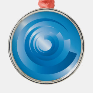sky colours spinning metal ornament