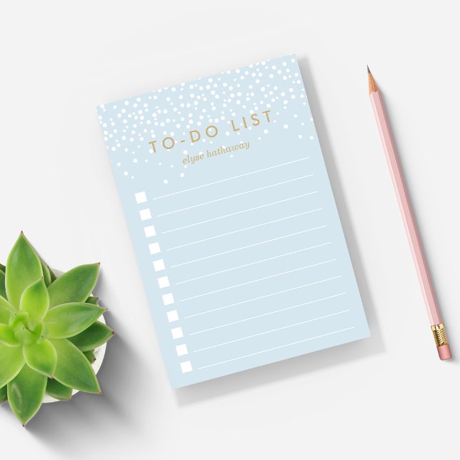 Sky | Confetti Dots Personalised To-Do List Post-it Notes (Creator Uploaded)