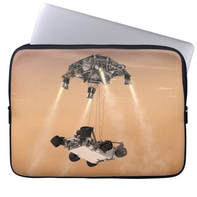 Sky Crane Manoeuvre During Curiosity's Mars Descen Laptop Sleeve (Front)