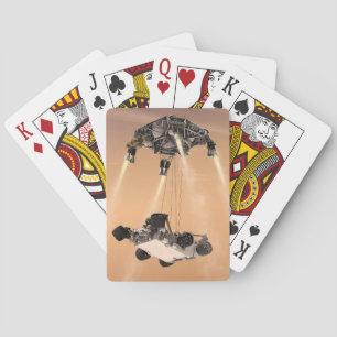 Sky Crane Manoeuvre During Curiosity's Mars Descen Playing Cards