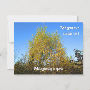 Sky Dancing Autumn Leaves - Personalised Postcard