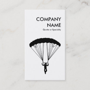 sky dive : black and white business card