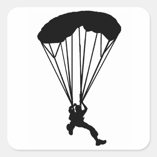 SKY DIVE NIGHT SQUARE STICKER (Front)