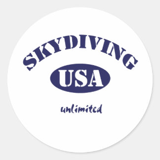 Sky Dive USA unlimited Classic Round Sticker