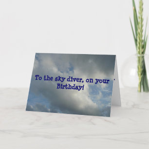 Sky diver birthday card