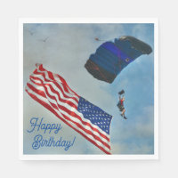 Sky Diving American Flag