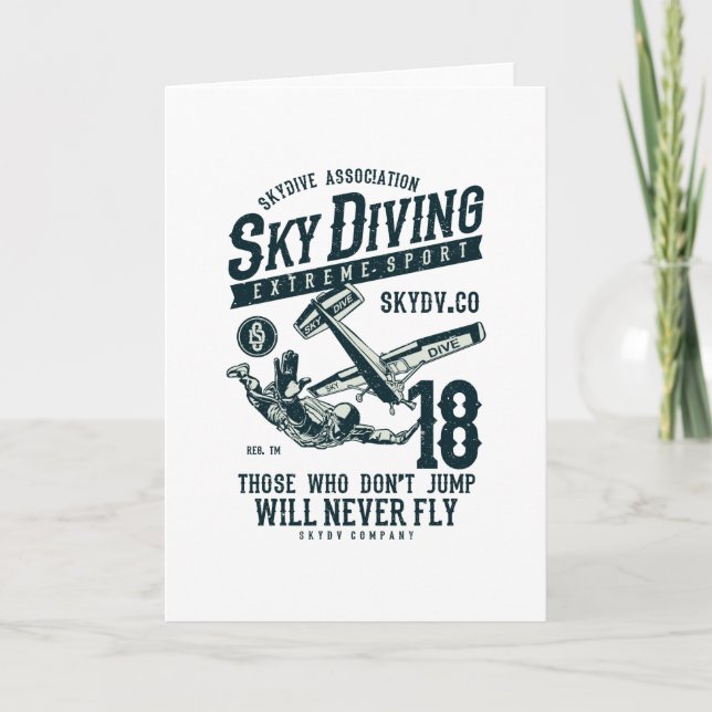 Sky Diving Card (Front)