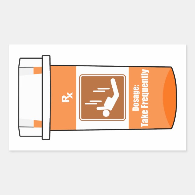 Sky Diving Is My Drug Rectangular Sticker (Front)