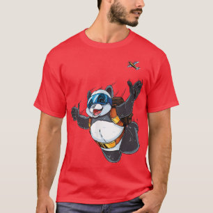 Sky Diving Panda Bear - Endangered Adrenaline Seek T-Shirt