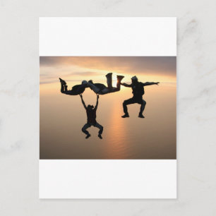 Sky Diving Postcard