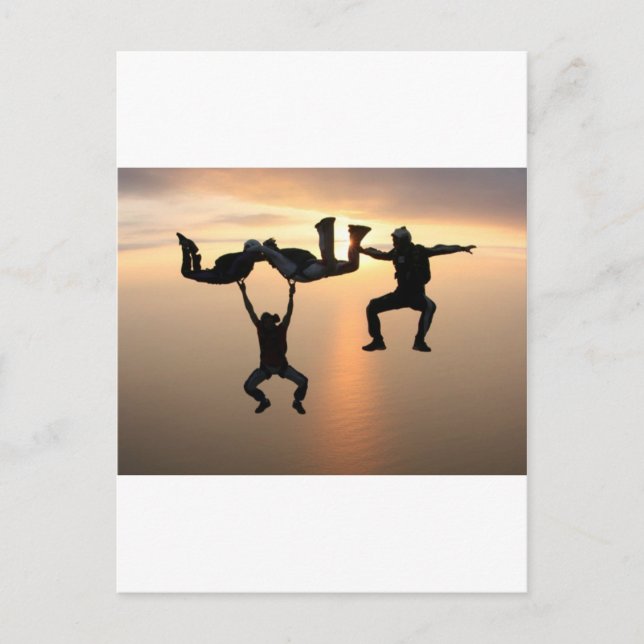Sky Diving Postcard (Front)