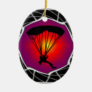 SKY DIVING READY CERAMIC TREE DECORATION
